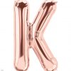 34" / 86cm Rose Gold Letter K North Star Balloons #59862