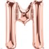 34" / 86cm Rose Gold Letter M North Star Balloons #59870