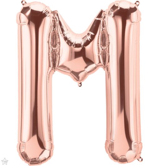 34" / 86cm Rose Gold Letter M North Star Balloons #59870