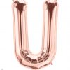 34" / 86cm Rose Gold Letter U North Star Balloons #59886