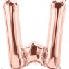 34" / 86cm Rose Gold Letter W North Star Balloons #59890