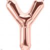 34" / 86cm Rose Gold Letter Y North Star Balloons #59897