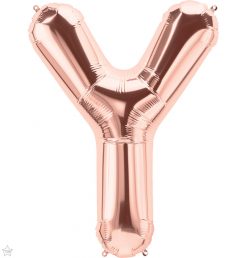 34" / 86cm Rose Gold Letter Y North Star Balloons #59897