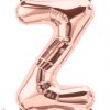 34" / 86cm Rose Gold Letter Z North Star Balloons #59899