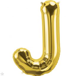 34" / 86cm Gold Letter J North Star Balloons #59930