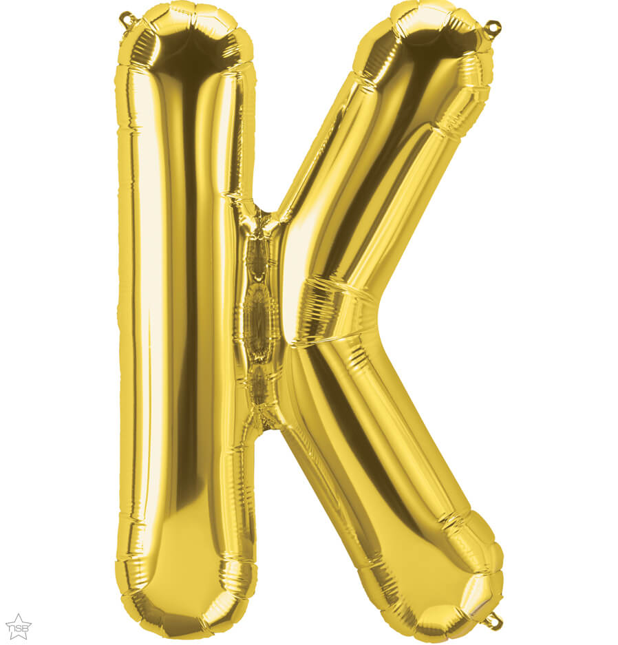 34" / 86cm Gold Letter K North Star Balloons #59932