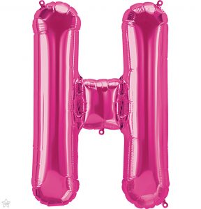 34" / 86cm Magenta Letter H North Star Balloons #59978