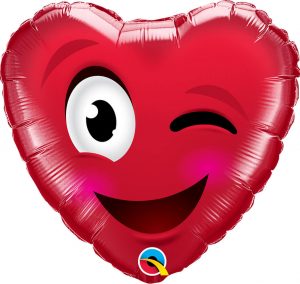 18″ / 46cm Smiley Wink Heart Qualatex #78549