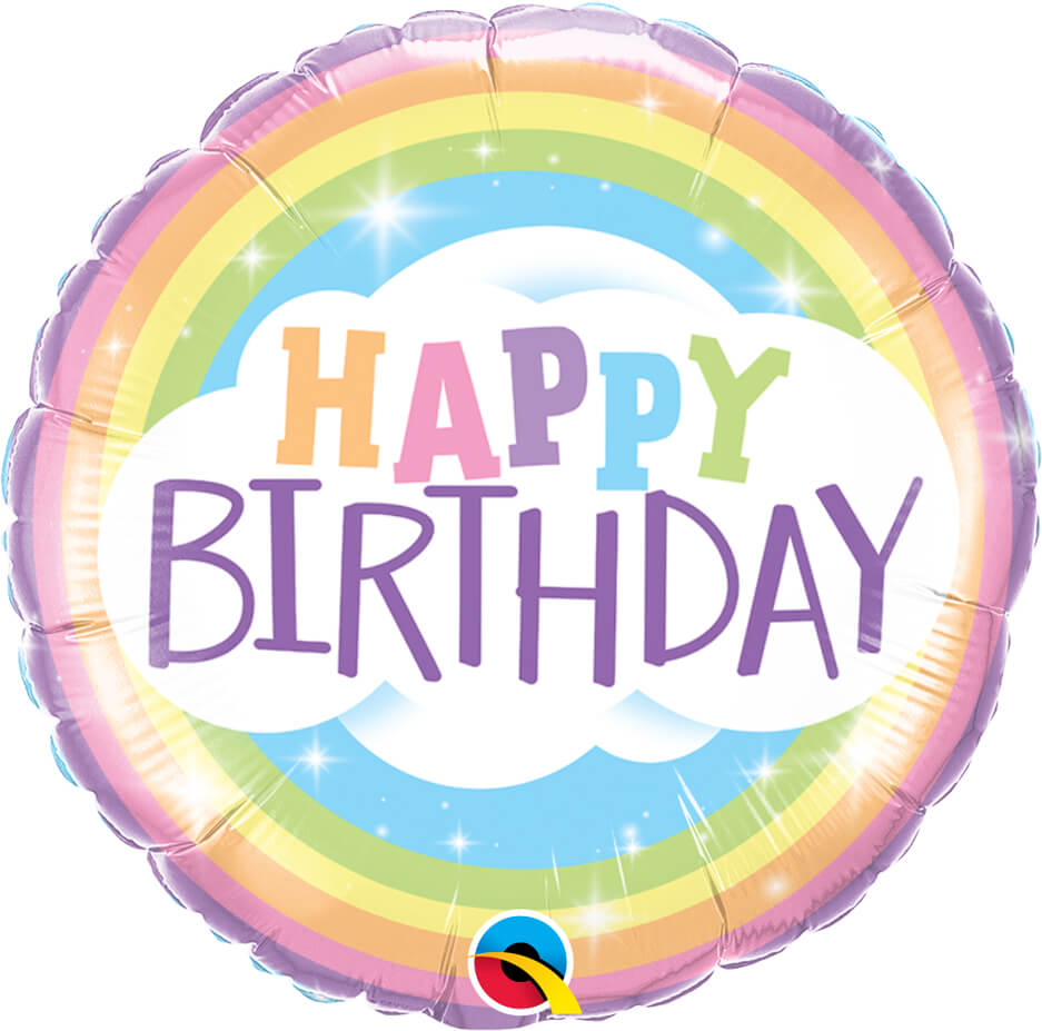 18″ / 46cm Birthday Rainbow Qualatex #78658