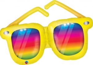 42″ / 106cm Rainbow Striped Sunglasses Qualatex #82650