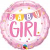 18″ / 46cm Baby Girl Banner & Dots Qualatex #85851