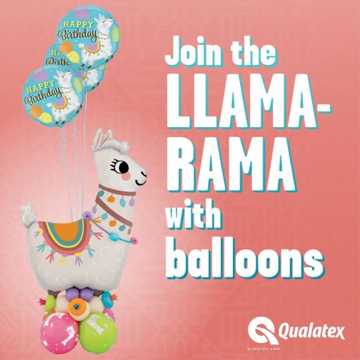 45″ / 114cm Loveable Llama Qualatex #85914