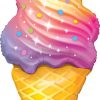 45″ / 114cm Rainbow Swirl Ice Cream Qualatex #87951