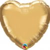 18″ / 46cm Heart Chrome® Gold Qualatex #90039