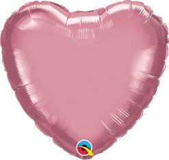 18″ / 46cm Heart Chrome® Mauve Qualatex #90047