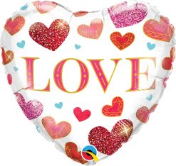 18″ / 46cm Love Jewel Hearts Qualatex #97185