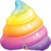 30″ / 76cm Rainbow Poop Sparkles Qualatex #97534