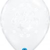 11" / 28cm Christening Butterflies Diamond Clear Qualatex #13580-1