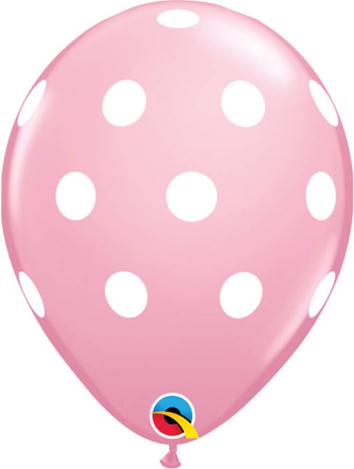 11" / 28cm Big Polka Dots Standard Asst Qualatex #17316-1