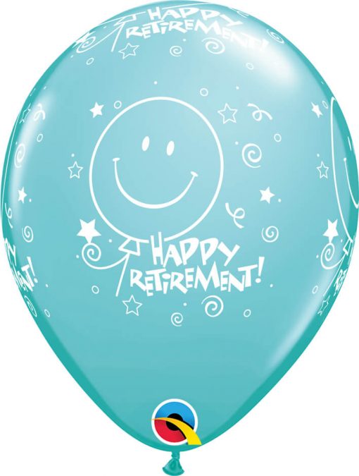 11" / 28cm 6szt Retirement! Smile-Face-A-Round Retail Asst Qualatex #18061