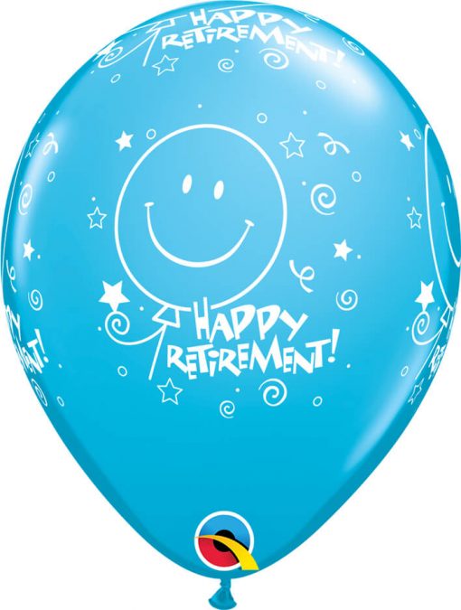 11" / 28cm 6szt Retirement! Smile-Face-A-Round Retail Asst Qualatex #18061