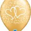 11" / 28cm Entwined Hearts Gold Qualatex #18639-1