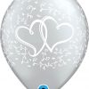 11" / 28cm Entwined Hearts Silver Qualatex #18641-1