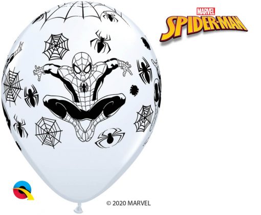 11" / 28cm MARVEL'S Spider-Man Asst of Red, White, Yellow, Robin's Egg Blue Qualatex #18671-1