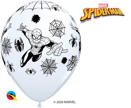 11" / 28cm MARVEL'S Spider-Man Asst of Red, White, Yellow, Robin's Egg Blue Qualatex #18671-1