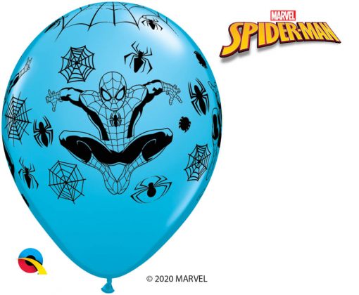 11" / 28cm MARVEL'S Spider-Man Asst of Red, White, Yellow, Robin's Egg Blue Qualatex #18671-1