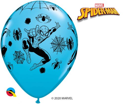 11" / 28cm MARVEL'S Spider-Man Asst of Red, White, Yellow, Robin's Egg Blue Qualatex #18671-1