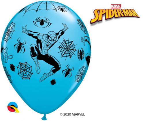 11" / 28cm MARVEL'S Spider-Man Asst of Red, White, Yellow, Robin's Egg Blue Qualatex #18671-1