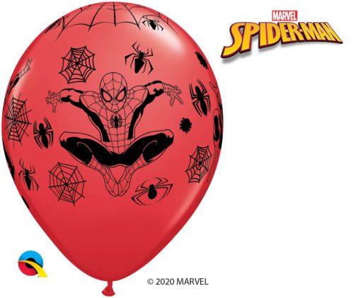 11" / 28cm MARVEL'S Spider-Man Asst of Red, White, Yellow, Robin's Egg Blue Qualatex #18671-1