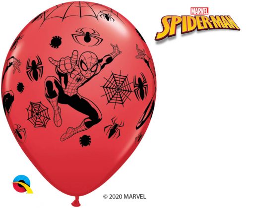 11" / 28cm MARVEL'S Spider-Man Asst of Red, White, Yellow, Robin's Egg Blue Qualatex #18671-1