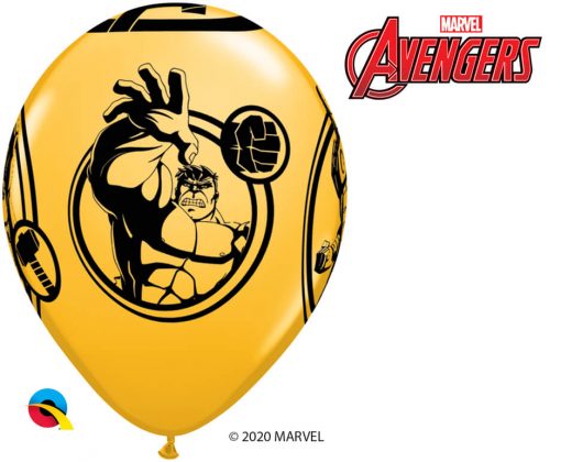 11" / 28cm MARVEL'S Avengers Assemble™ Assot of Red, Lime Green, Goldenrod, Robin's Egg Blue Qualatex #18673-1