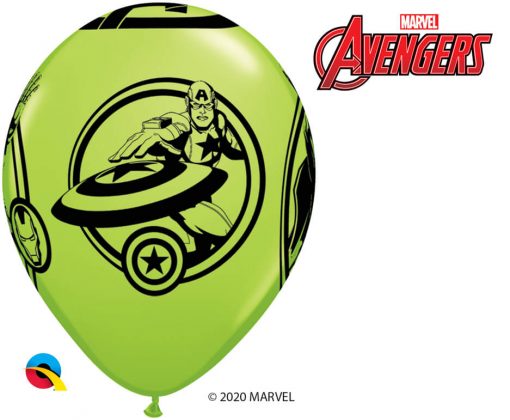 11" / 28cm MARVEL'S Avengers Assemble™ Assot of Red, Lime Green, Goldenrod, Robin's Egg Blue Qualatex #18673-1