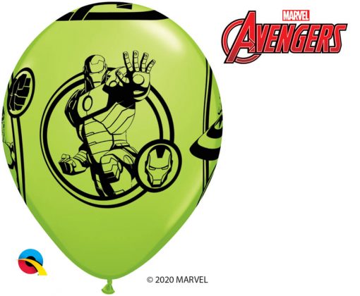 11" / 28cm MARVEL'S Avengers Assemble™ Assot of Red, Lime Green, Goldenrod, Robin's Egg Blue Qualatex #18673-1