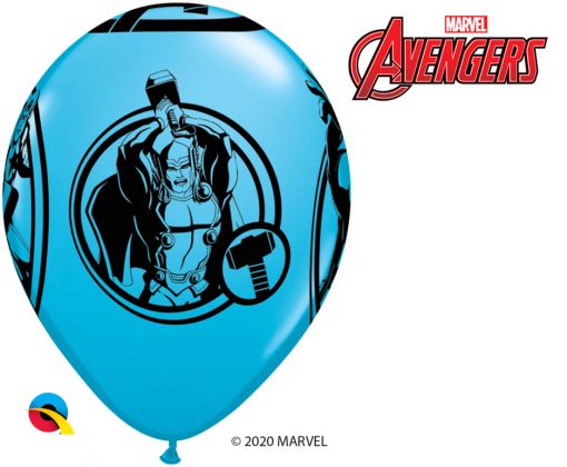 11" / 28cm MARVEL'S Avengers Assemble™ Assot of Red, Lime Green, Goldenrod, Robin's Egg Blue Qualatex #18673-1