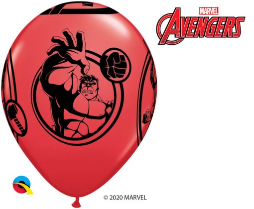 11" / 28cm MARVEL'S Avengers Assemble™ Assot of Red, Lime Green, Goldenrod, Robin's Egg Blue Qualatex #18673-1