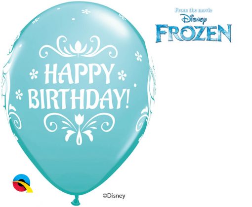 11" / 28cm Disney Frozen Birthday Asst of Wild Berry, Purple Violet, Caribbean Blue, Robin's Egg Blue Qualatex #18676-1