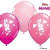 11" / 28cm Disney Minnie Asst of Wild Berry, Pink, Rose Qualatex #18685-1