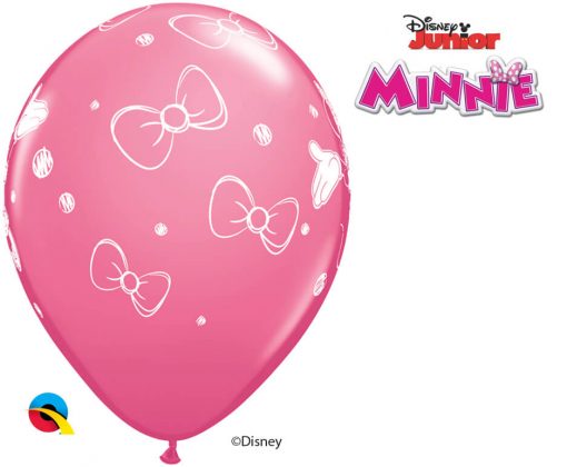 11" / 28cm Disney Minnie Asst of Wild Berry, Pink, Rose Qualatex #18685-1