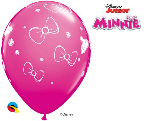 11" / 28cm Disney Minnie Asst of Wild Berry, Pink, Rose Qualatex #18685-1