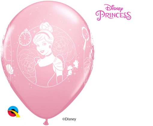 12" / 30cm 6szt Disney Princess Cameos Asst of Wild Berry, Pink, Spring Lilac Qualatex #19229