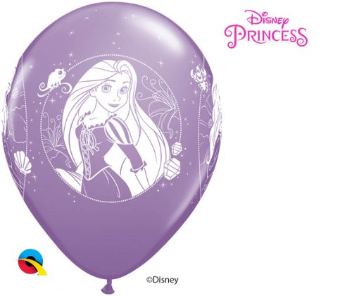 12" / 30cm 6szt Disney Princess Cameos Asst of Wild Berry, Pink, Spring Lilac Qualatex #19229