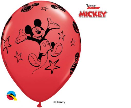 12" / 30cm 6szt Disney Mickey Red Qualatex #19231