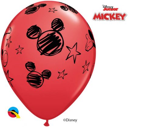 12" / 30cm 6szt Disney Mickey Red Qualatex #19231