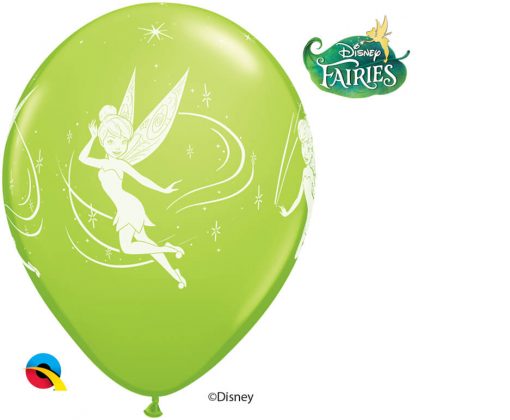 12" / 30cm 6szt Disney Tinker Bell Lime Green Qualatex #19239