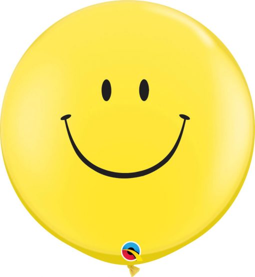 3' / 91cm Smile Face Yellow Qualatex #29211-1