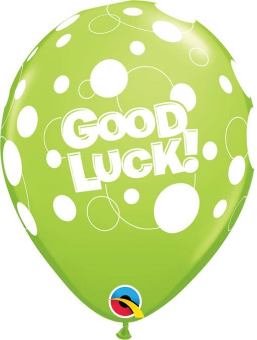 11" / 28cm Good Luck Dots Tropical Asst Qualatex #36977-1